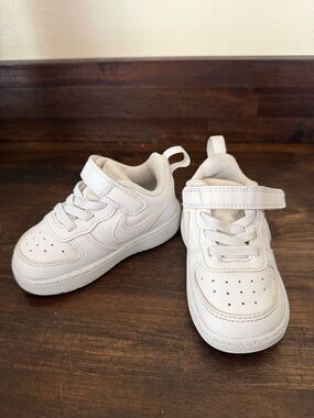 Nike Kids White Velcro & Lace Sneakers